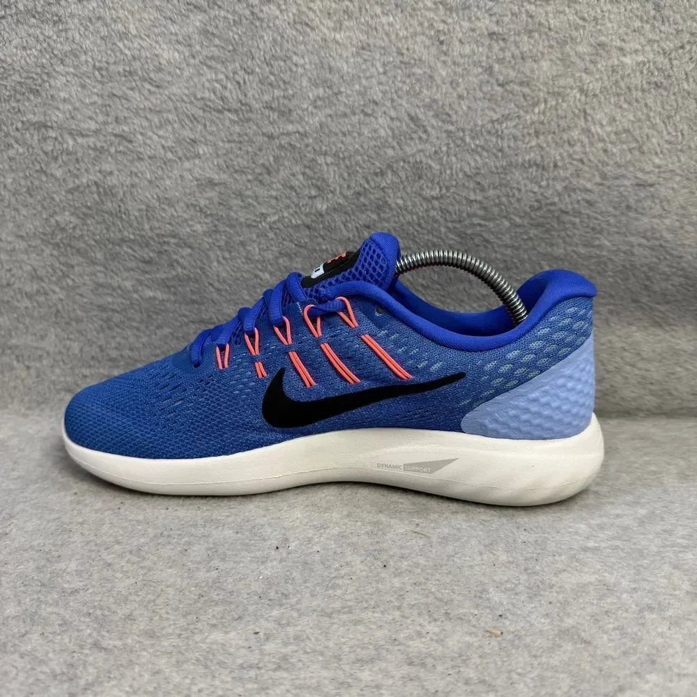 Nike Lunarglide 8 Womens Shoes Size 7.5 Blue & White Running Sneakers AA8677-406